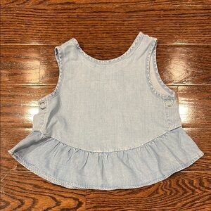 Zara Denim girls Peplum Top sz4-5
